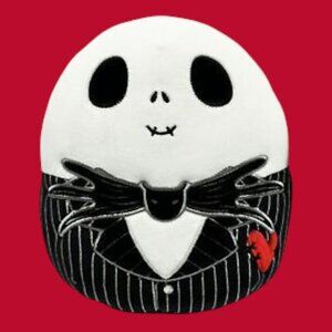 NWT Disney Squishmallows Jack Skellington Valentine's 8" Plush Nightmare Before